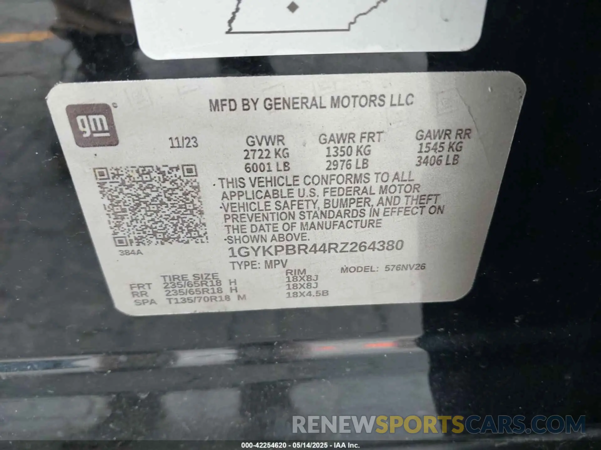9 Photograph of a damaged car 1GYKPBR44RZ264380 CADILLAC XT6 2024