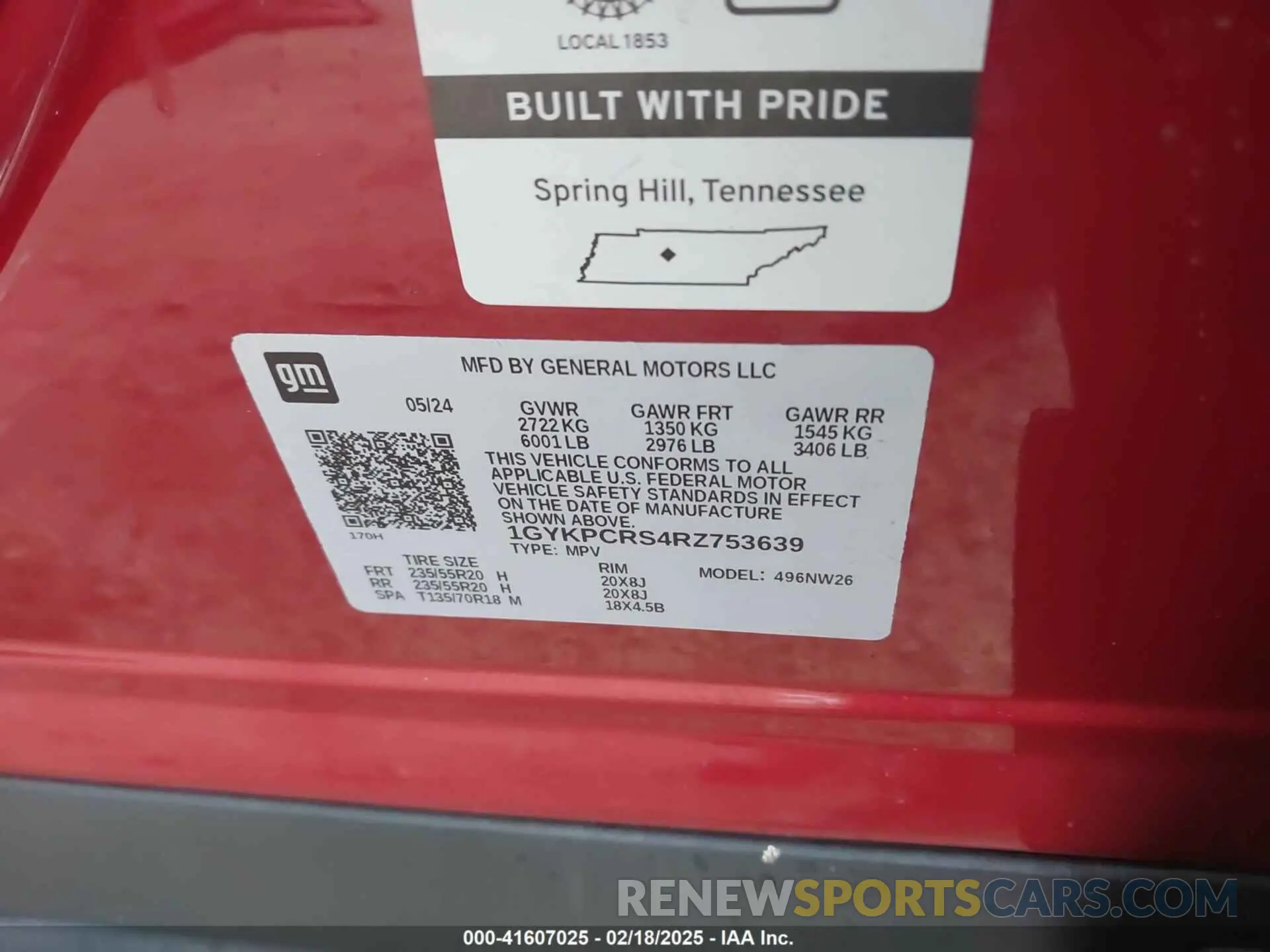 9 Photograph of a damaged car 1GYKPCRS4RZ753639 CADILLAC XT6 2024
