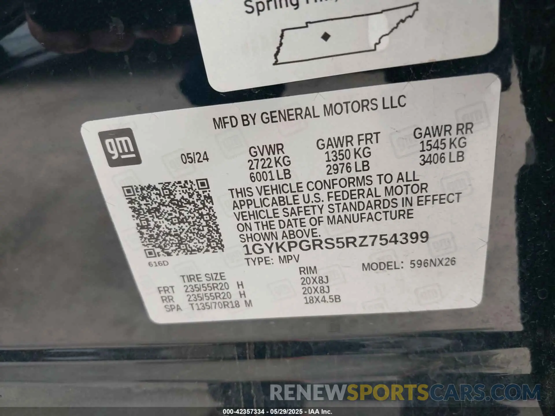 9 Photograph of a damaged car 1GYKPGRS5RZ754399 CADILLAC XT6 2024
