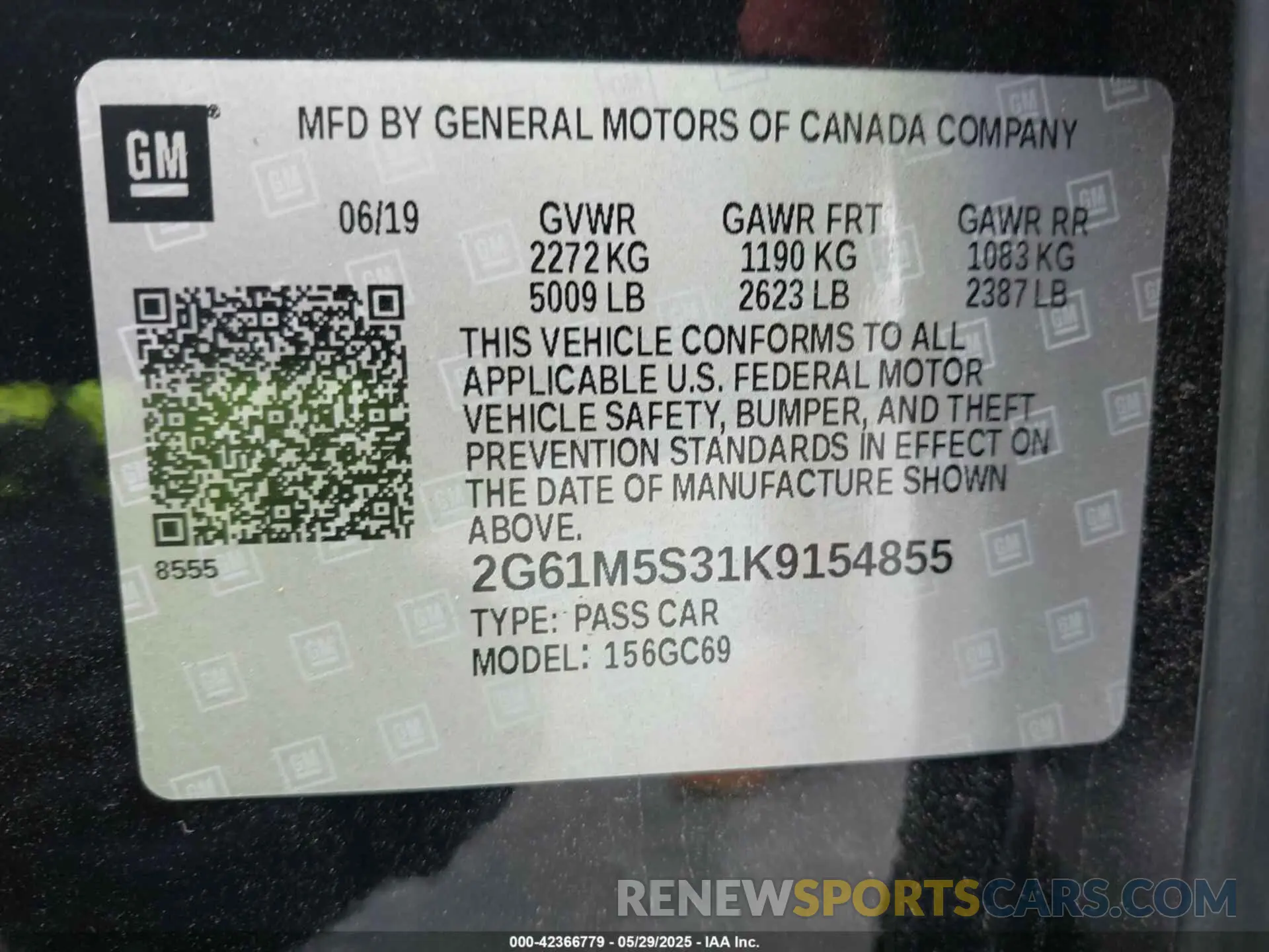 9 Photograph of a damaged car 2G61M5S31K9154855 CADILLAC XTS 2019