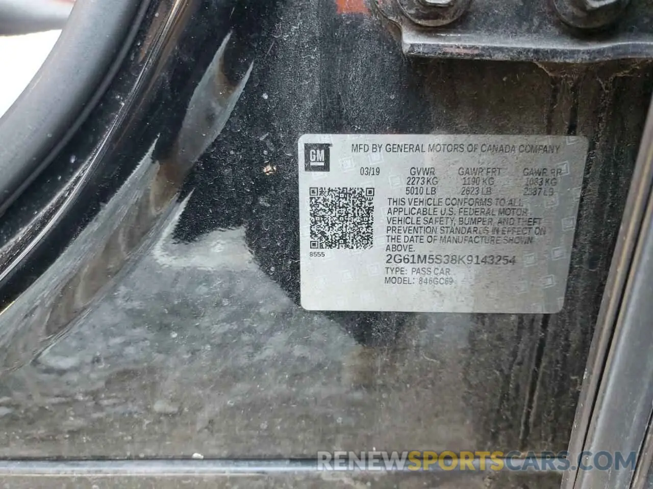 12 Photograph of a damaged car 2G61M5S38K9143254 CADILLAC XTS 2019