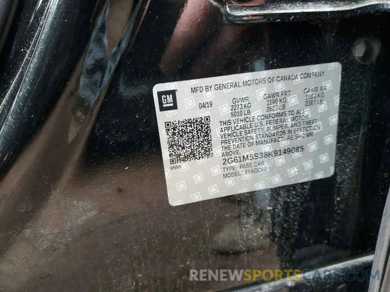 13 Photograph of a damaged car 2G61M5S38K9149085 CADILLAC XTS 2019