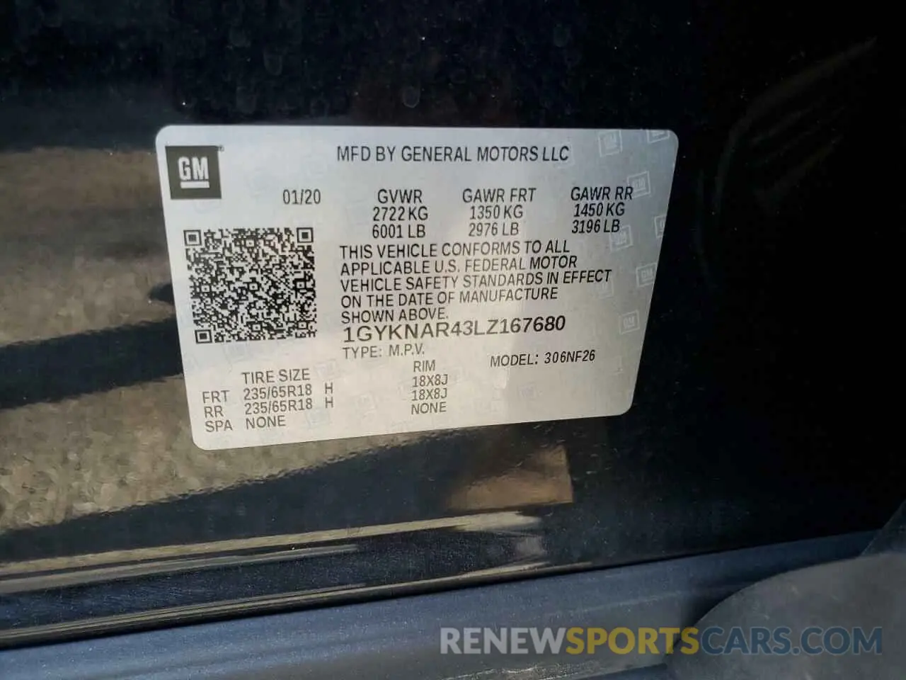 12 Photograph of a damaged car 1GYKNAR43LZ167680 CADILLAC XTS 2020