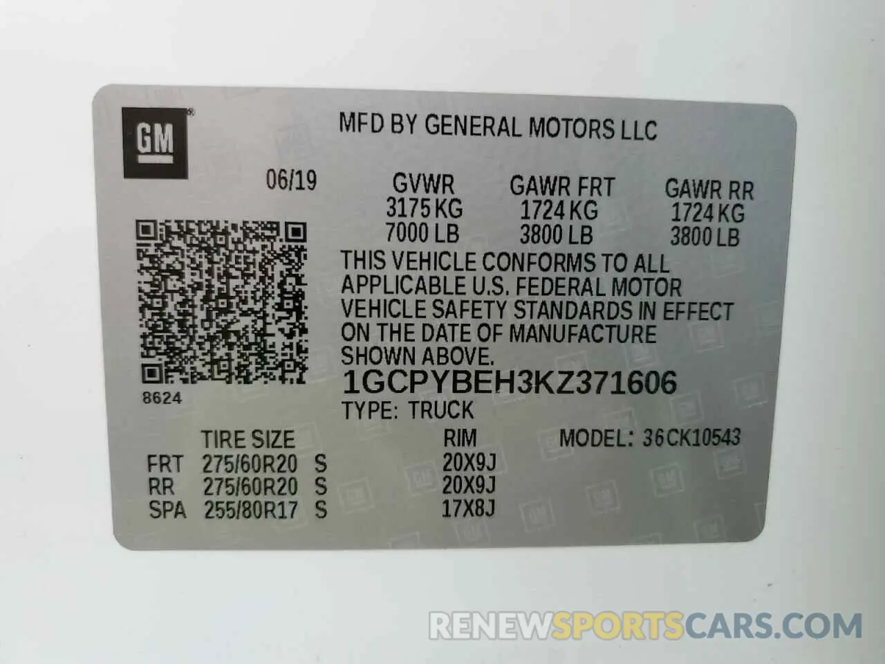 12 Photograph of a damaged car 1GCPYBEH3KZ371606 CHEVROLET ALL Models 2019
