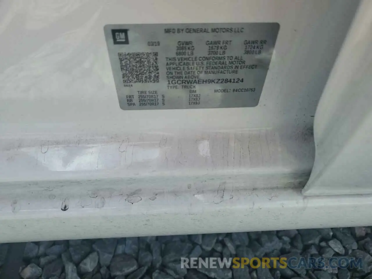 14 Photograph of a damaged car 1GCRWAEH9KZ284124 CHEVROLET ALL Models 2019