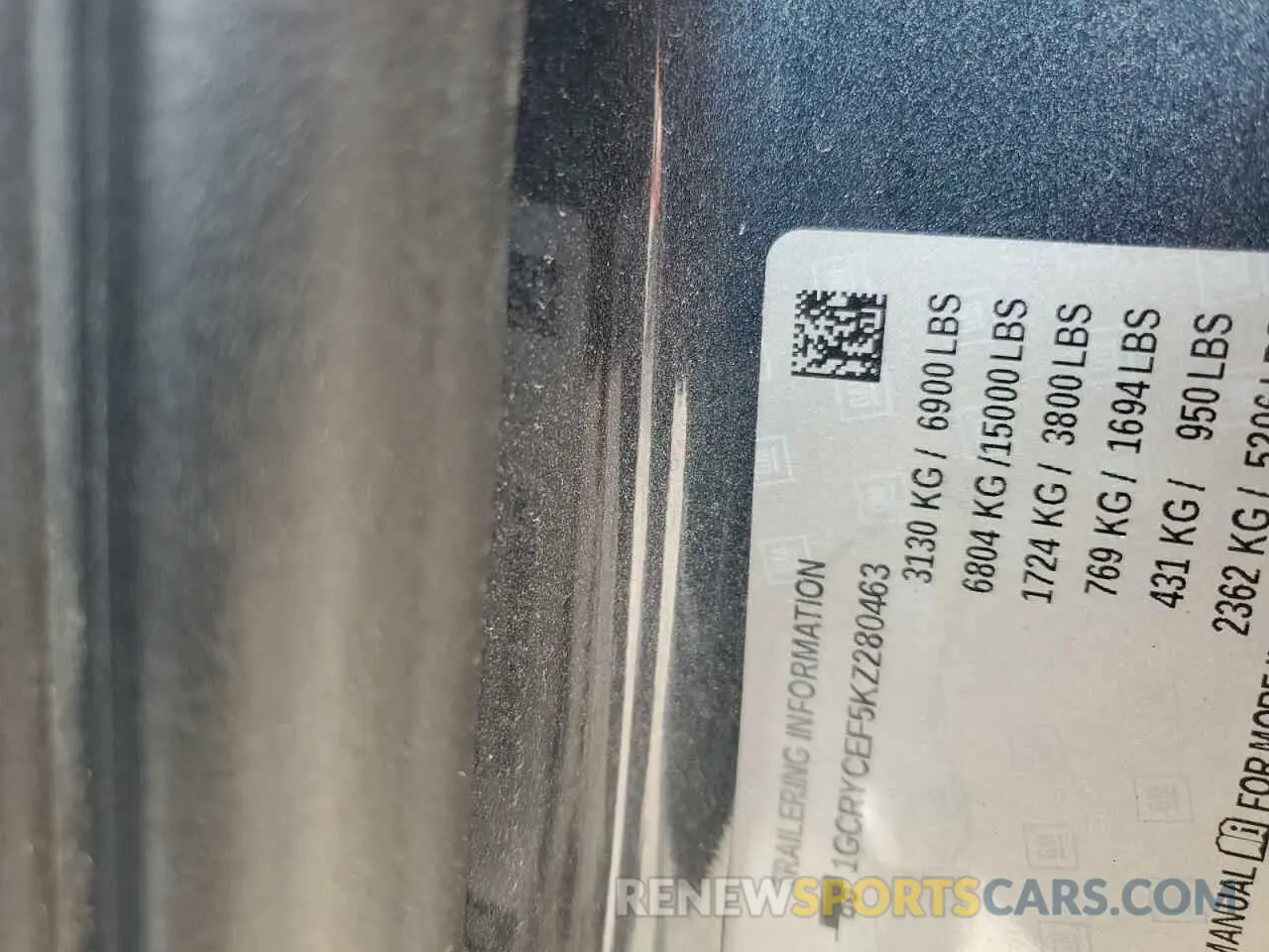 12 Photograph of a damaged car 1GCRYCEF5KZ280463 CHEVROLET ALL Models 2019