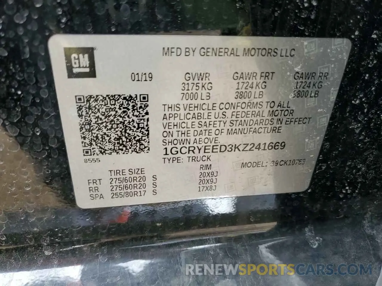 12 Photograph of a damaged car 1GCRYEED3KZ241669 CHEVROLET ALL Models 2019