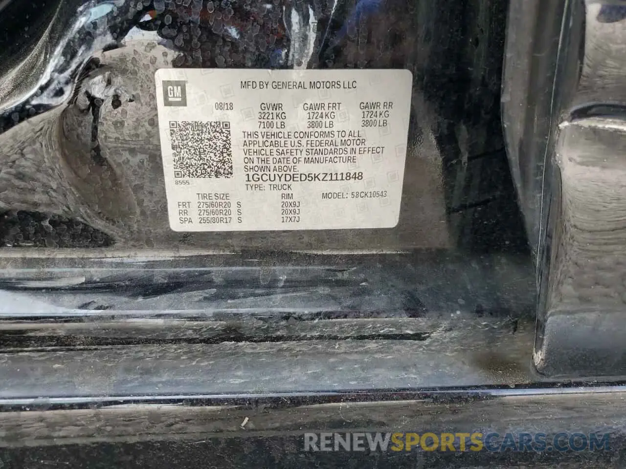12 Photograph of a damaged car 1GCUYDED5KZ111848 CHEVROLET ALL Models 2019