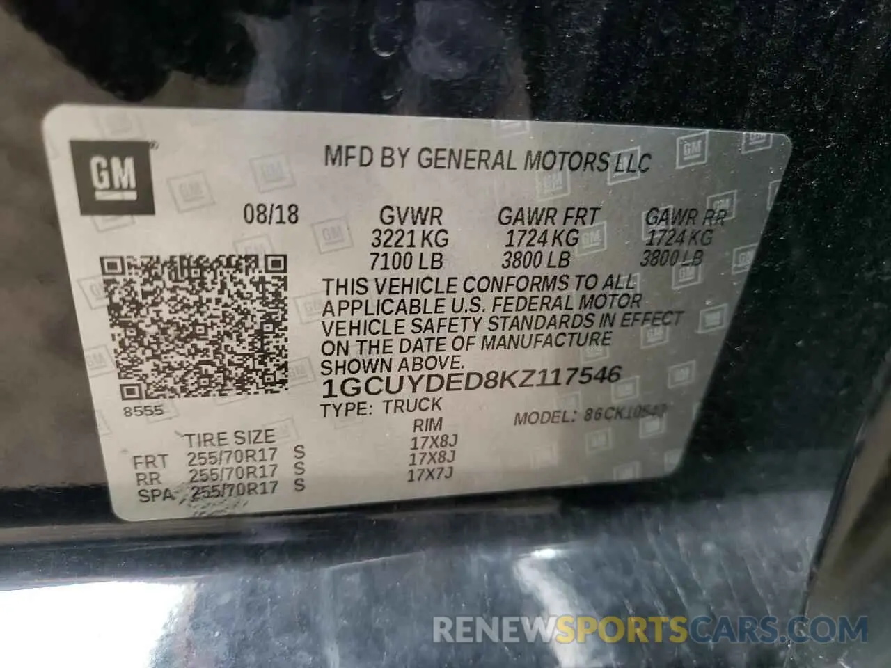 12 Photograph of a damaged car 1GCUYDED8KZ117546 CHEVROLET ALL Models 2019