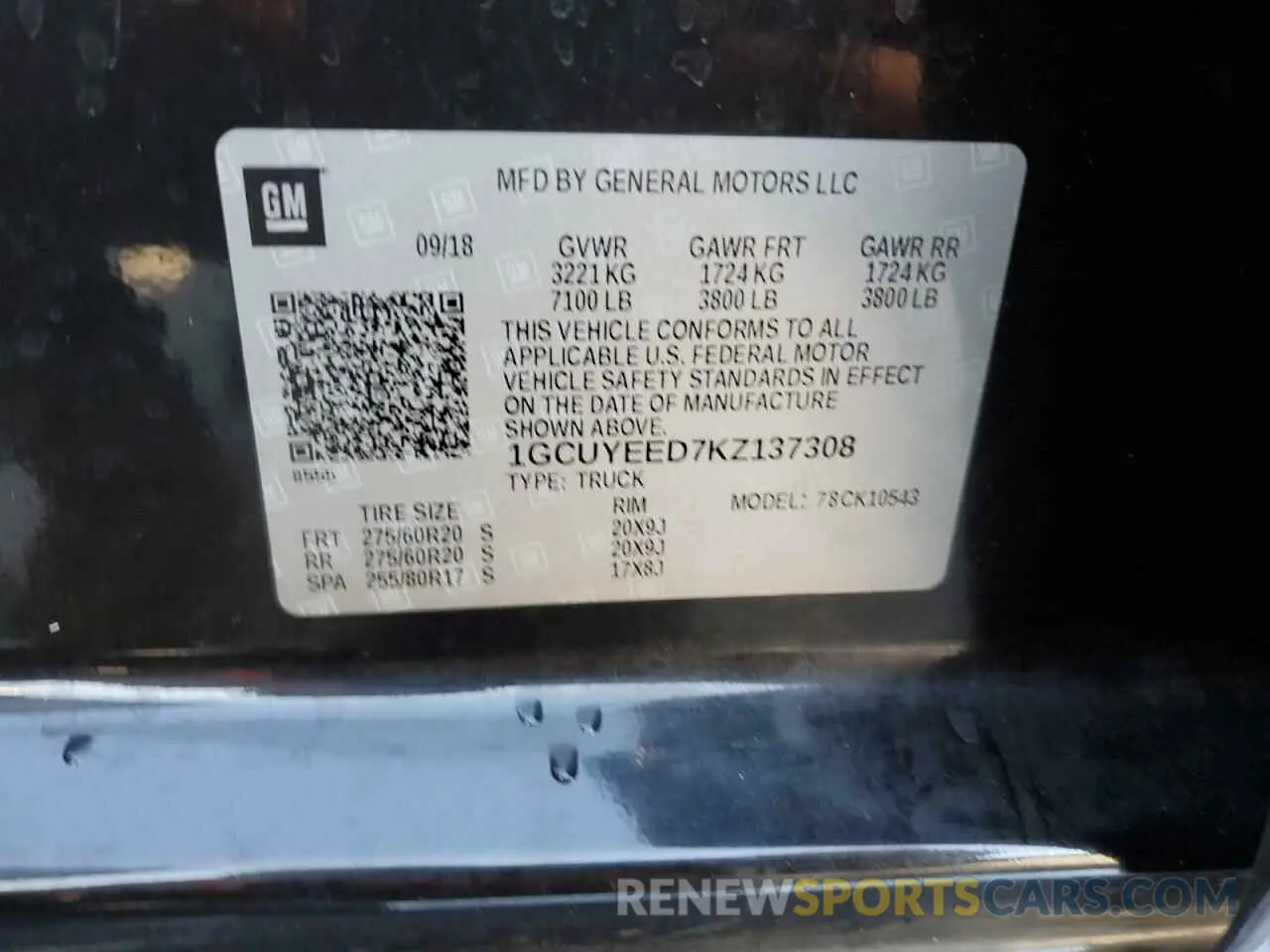 12 Photograph of a damaged car 1GCUYEED7KZ137308 CHEVROLET ALL Models 2019
