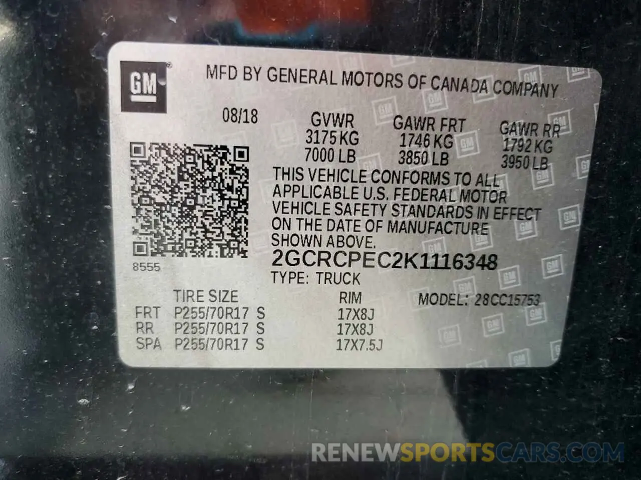 12 Photograph of a damaged car 2GCRCPEC2K1116348 CHEVROLET ALL Models 2019