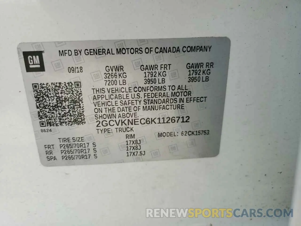 12 Photograph of a damaged car 2GCVKNEC6K1126712 CHEVROLET ALL Models 2019