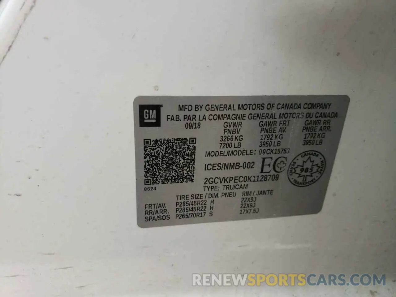 12 Photograph of a damaged car 2GCVKPEC0K1128709 CHEVROLET ALL Models 2019