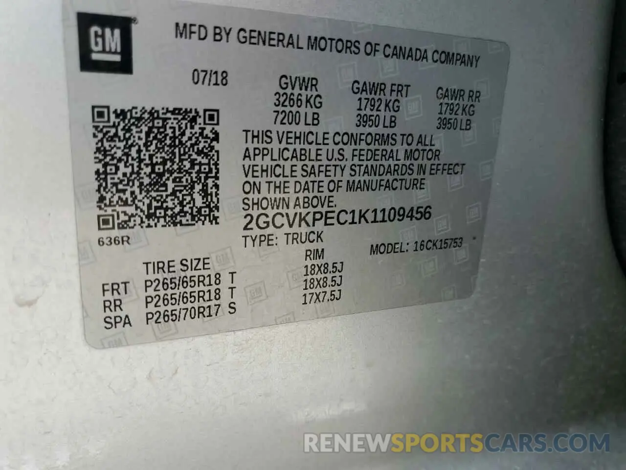 12 Photograph of a damaged car 2GCVKPEC1K1109456 CHEVROLET ALL Models 2019