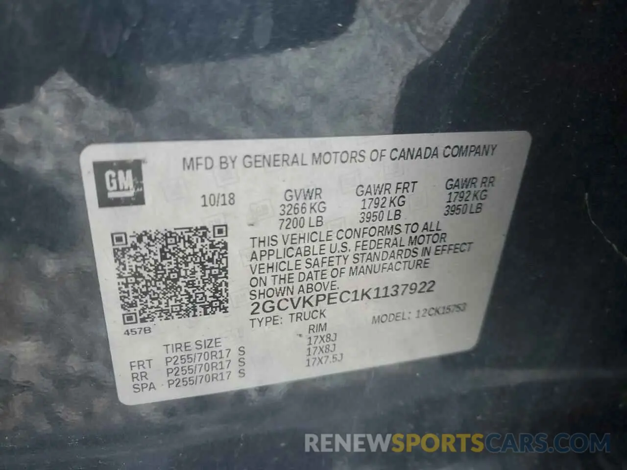 12 Photograph of a damaged car 2GCVKPEC1K1137922 CHEVROLET ALL Models 2019