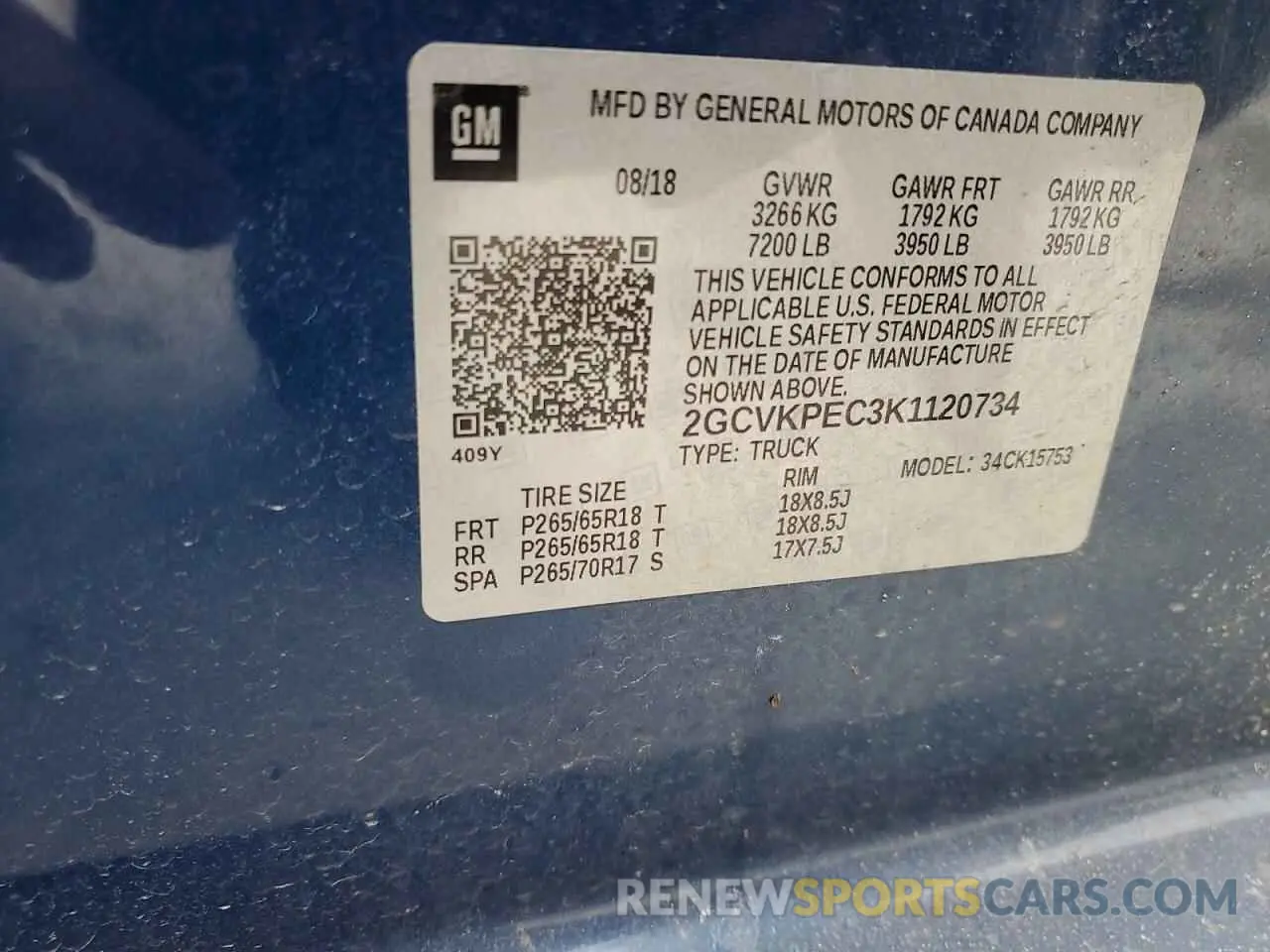 14 Photograph of a damaged car 2GCVKPEC3K1120734 CHEVROLET ALL Models 2019