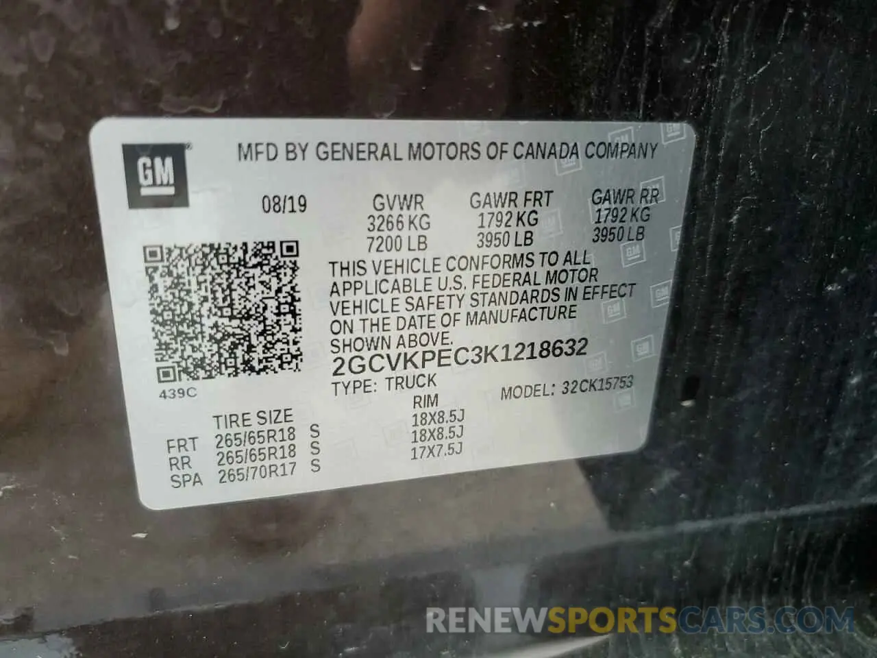 12 Photograph of a damaged car 2GCVKPEC3K1218632 CHEVROLET ALL Models 2019