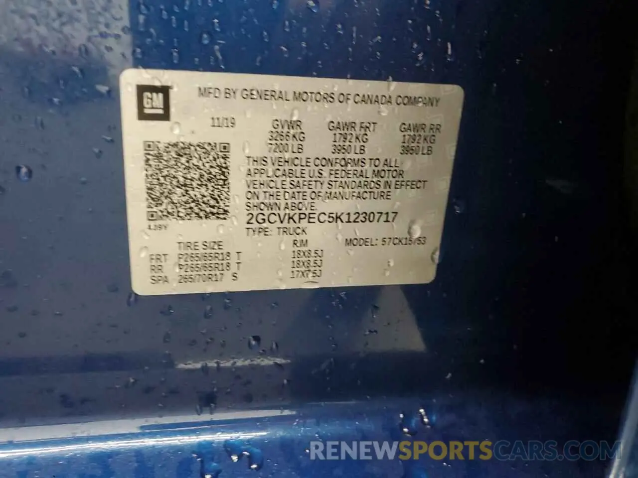 23 Photograph of a damaged car 2GCVKPEC5K1230717 CHEVROLET ALL Models 2019