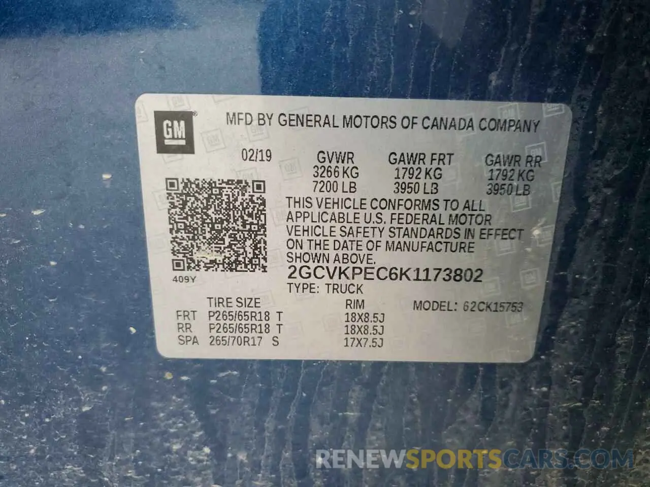 12 Photograph of a damaged car 2GCVKPEC6K1173802 CHEVROLET ALL Models 2019