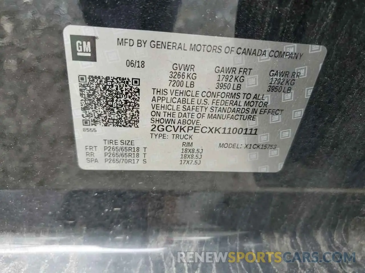 12 Photograph of a damaged car 2GCVKPECXK1100111 CHEVROLET ALL Models 2019