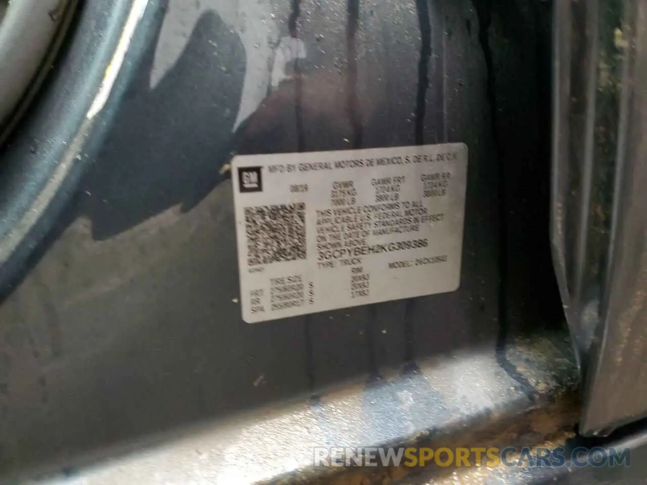 14 Photograph of a damaged car 3GCPYBEH2KG309386 CHEVROLET ALL Models 2019