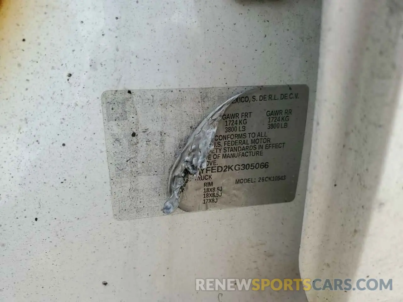 12 Photograph of a damaged car 3GCPYFED2KG305066 CHEVROLET ALL Models 2019