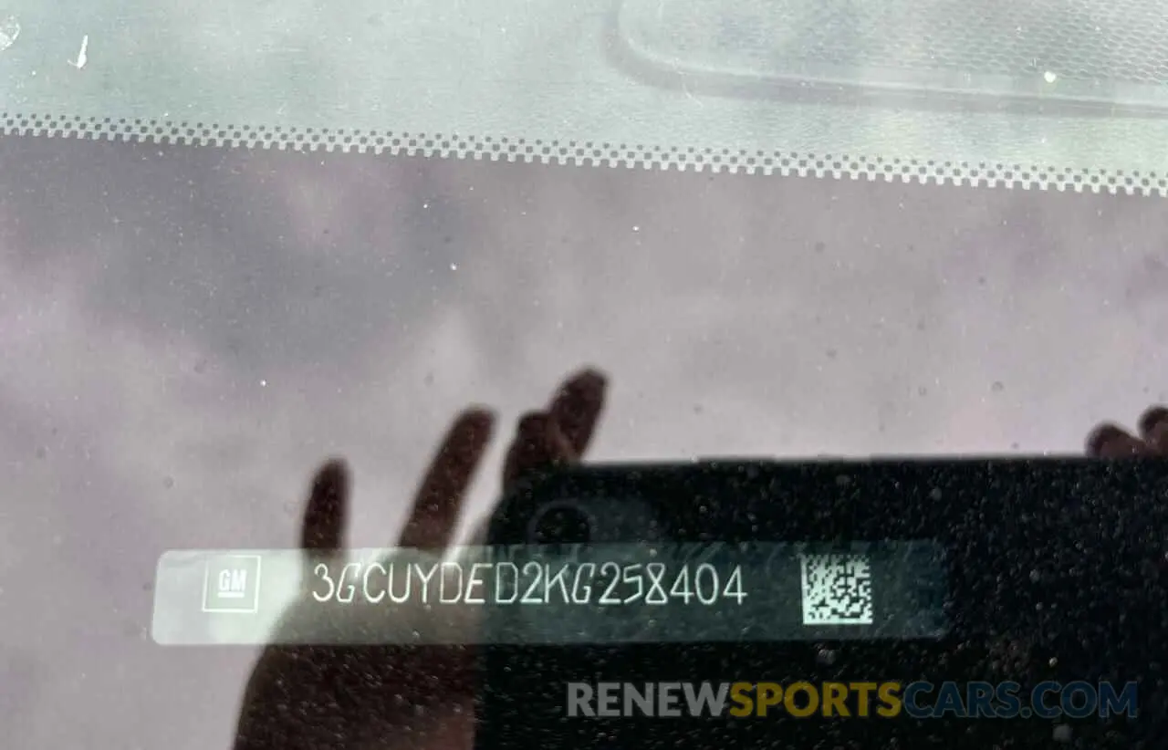 10 Photograph of a damaged car 3GCUYDED2KG258404 CHEVROLET ALL Models 2019