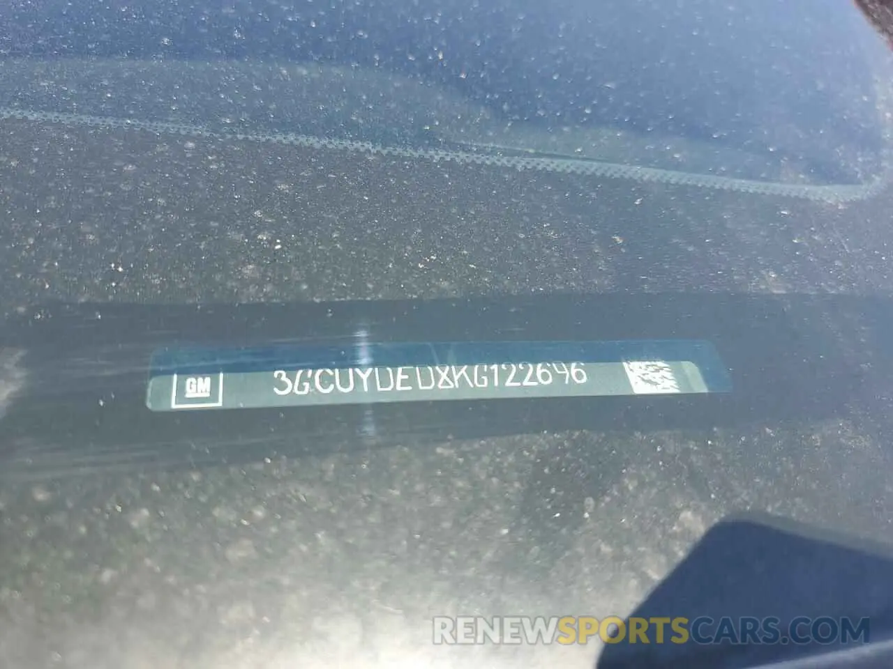 13 Photograph of a damaged car 3GCUYDED8KG122696 CHEVROLET ALL Models 2019