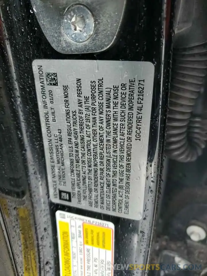 12 Photograph of a damaged car 1GC4YREY4LF216271 CHEVROLET ALL Models 2020
