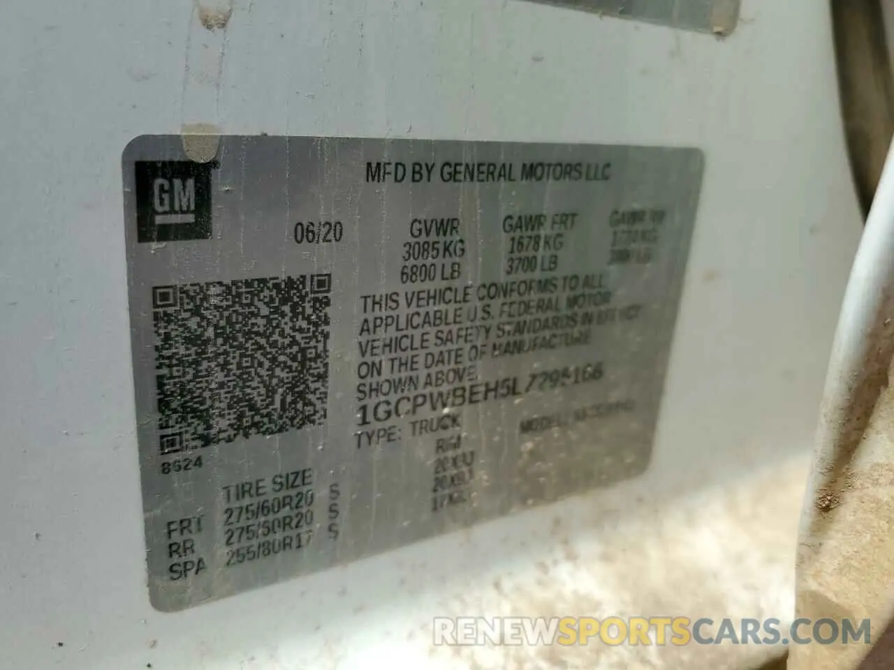 15 Photograph of a damaged car 1GCPWBEH5LZ295166 CHEVROLET ALL Models 2020