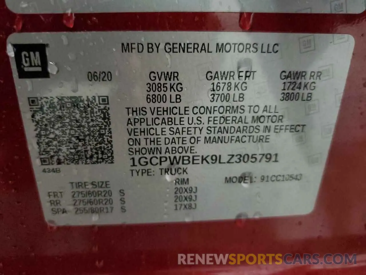 12 Photograph of a damaged car 1GCPWBEK9LZ305791 CHEVROLET ALL Models 2020
