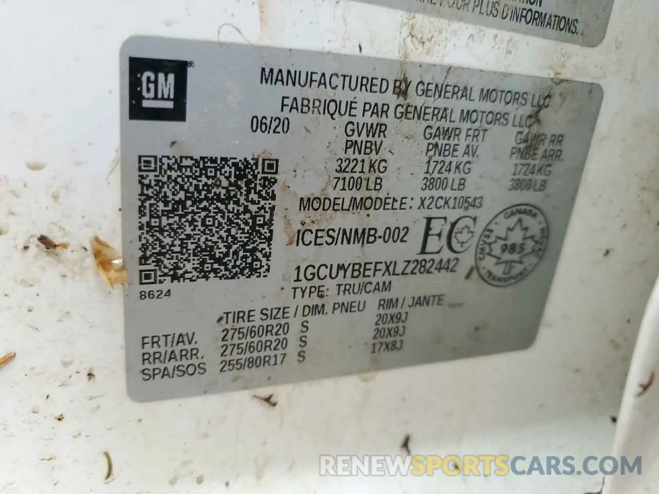12 Photograph of a damaged car 1GCUYBEFXLZ282442 CHEVROLET ALL Models 2020