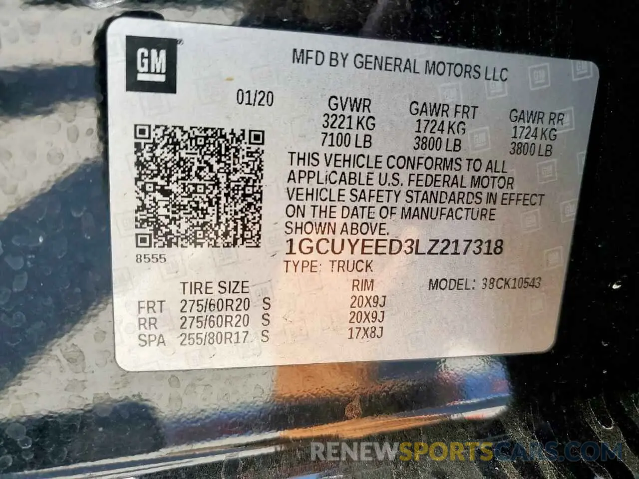 12 Photograph of a damaged car 1GCUYEED3LZ217318 CHEVROLET ALL Models 2020