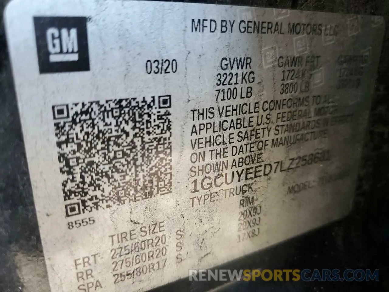12 Photograph of a damaged car 1GCUYEED7LZ258681 CHEVROLET ALL Models 2020