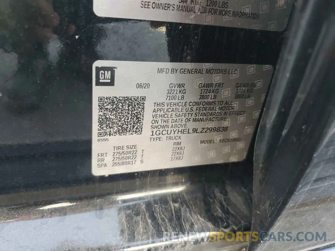 12 Photograph of a damaged car 1GCUYHEL9LZ299838 CHEVROLET ALL Models 2020