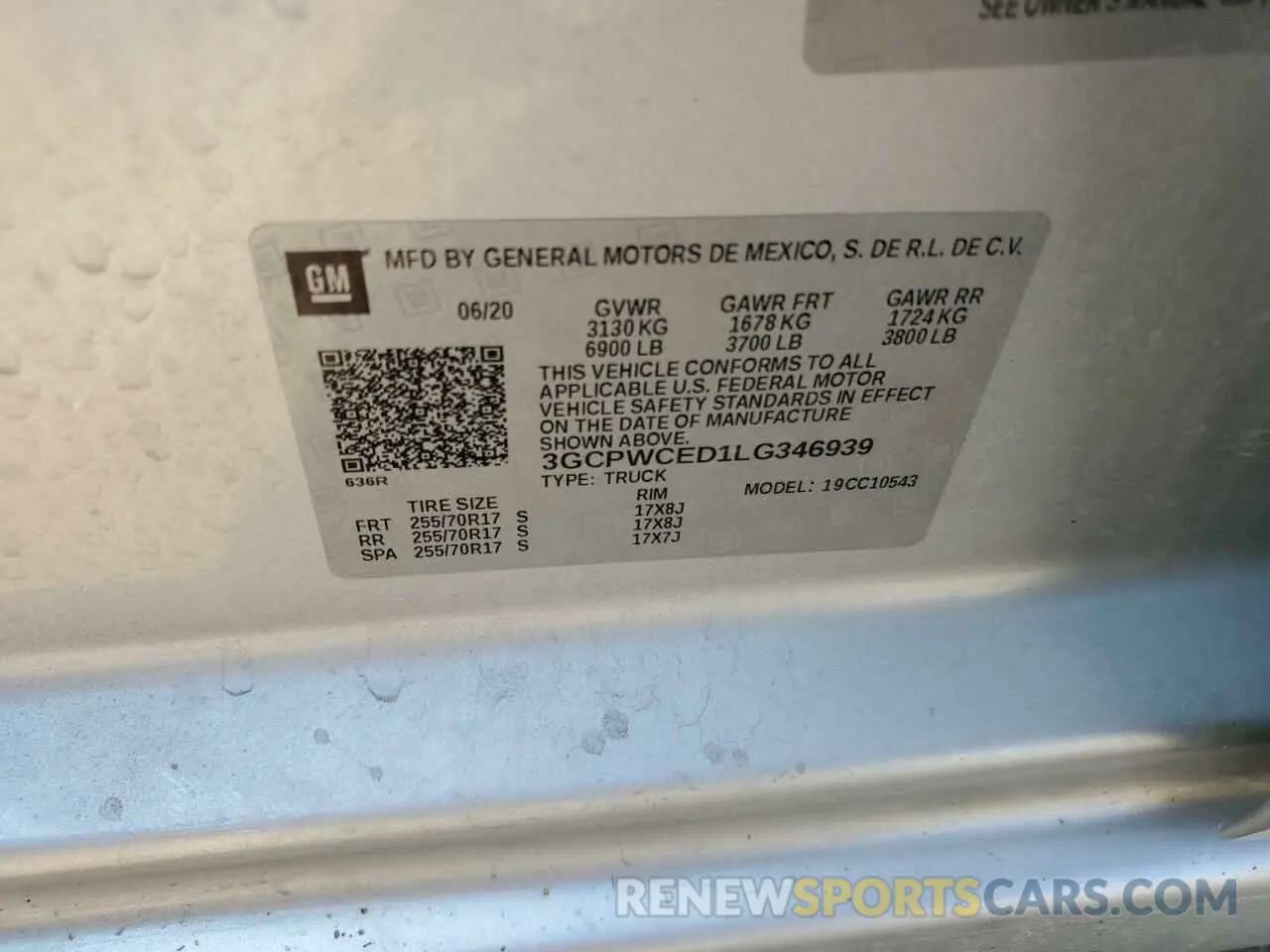 12 Photograph of a damaged car 3GCPWCED1LG346939 CHEVROLET ALL Models 2020