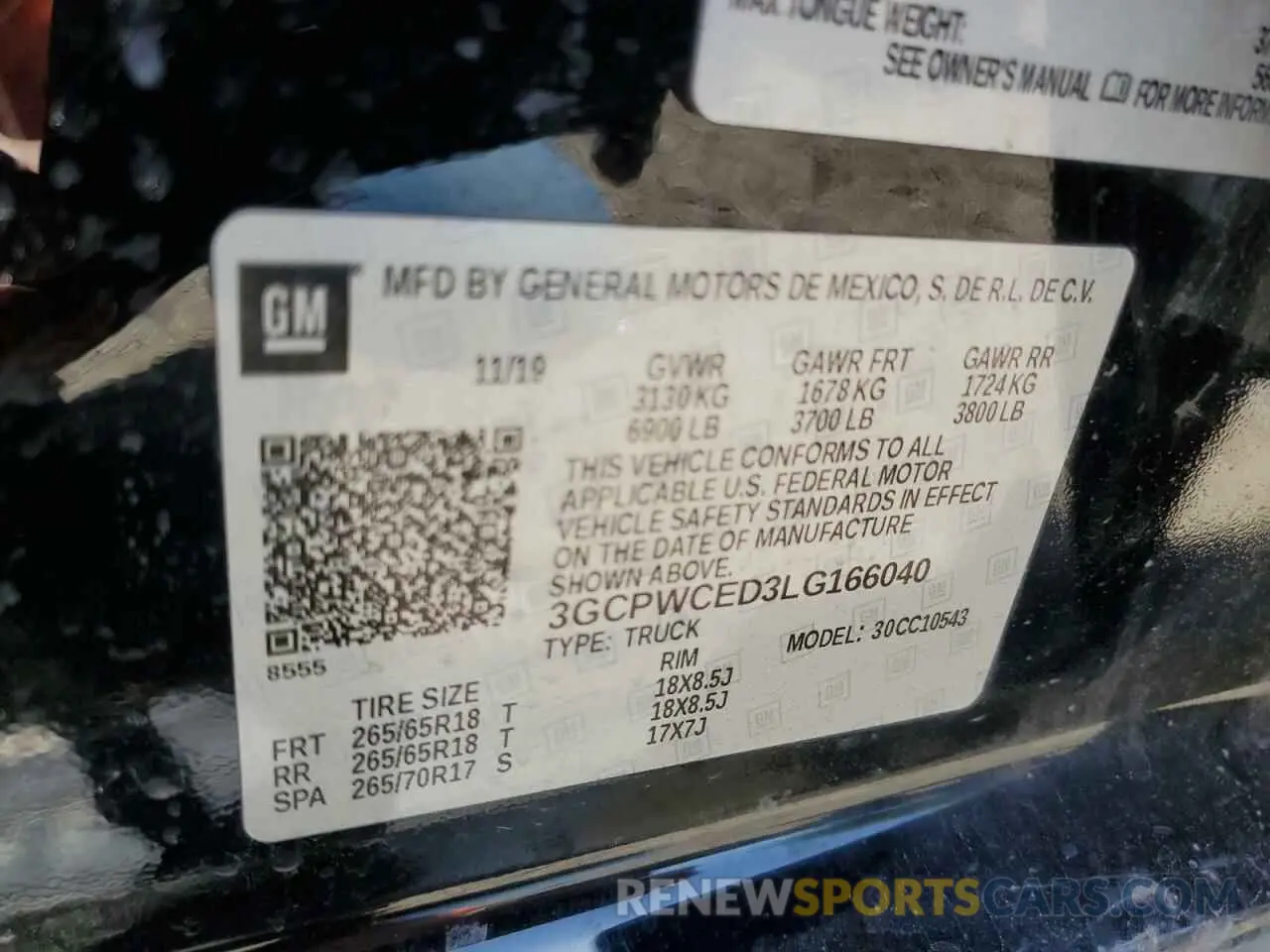 14 Photograph of a damaged car 3GCPWCED3LG166040 CHEVROLET ALL Models 2020