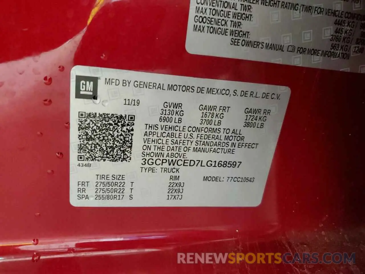 12 Photograph of a damaged car 3GCPWCED7LG168597 CHEVROLET ALL Models 2020
