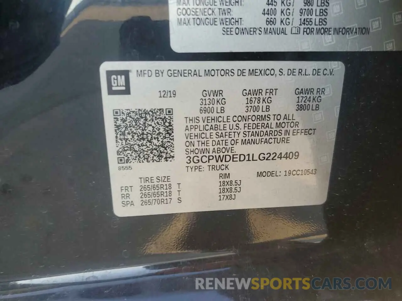 14 Photograph of a damaged car 3GCPWDED1LG224409 CHEVROLET ALL Models 2020