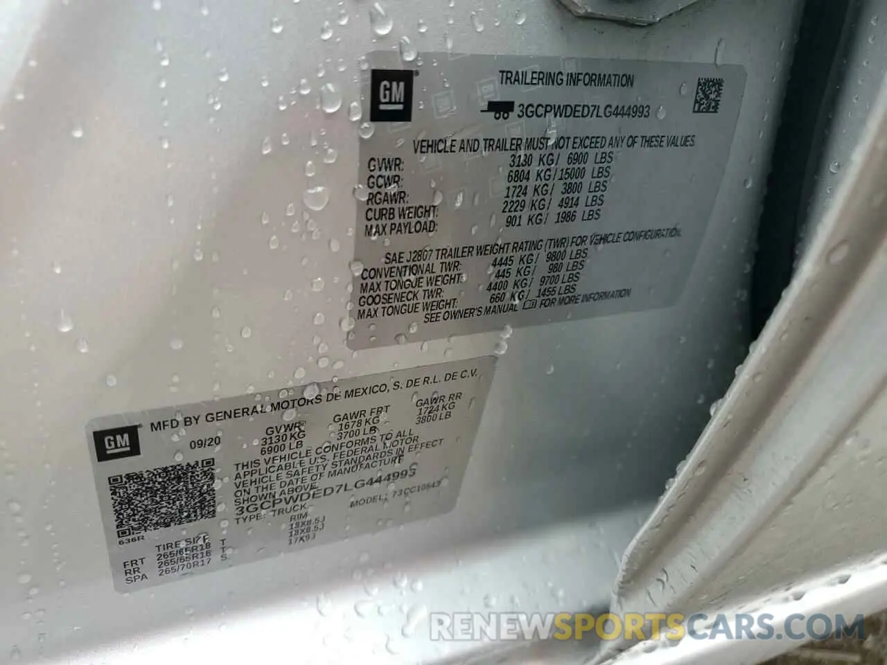 12 Photograph of a damaged car 3GCPWDED7LG444993 CHEVROLET ALL Models 2020