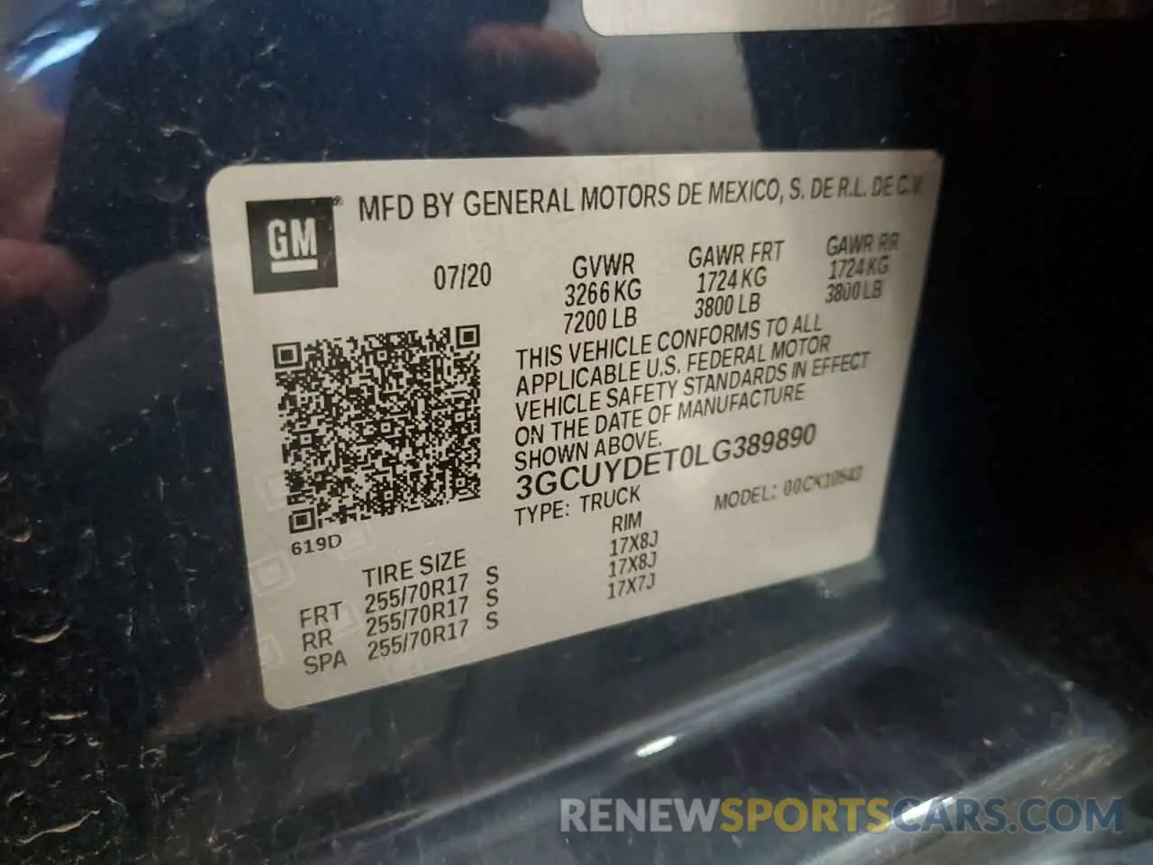 12 Photograph of a damaged car 3GCUYDET0LG389890 CHEVROLET ALL Models 2020