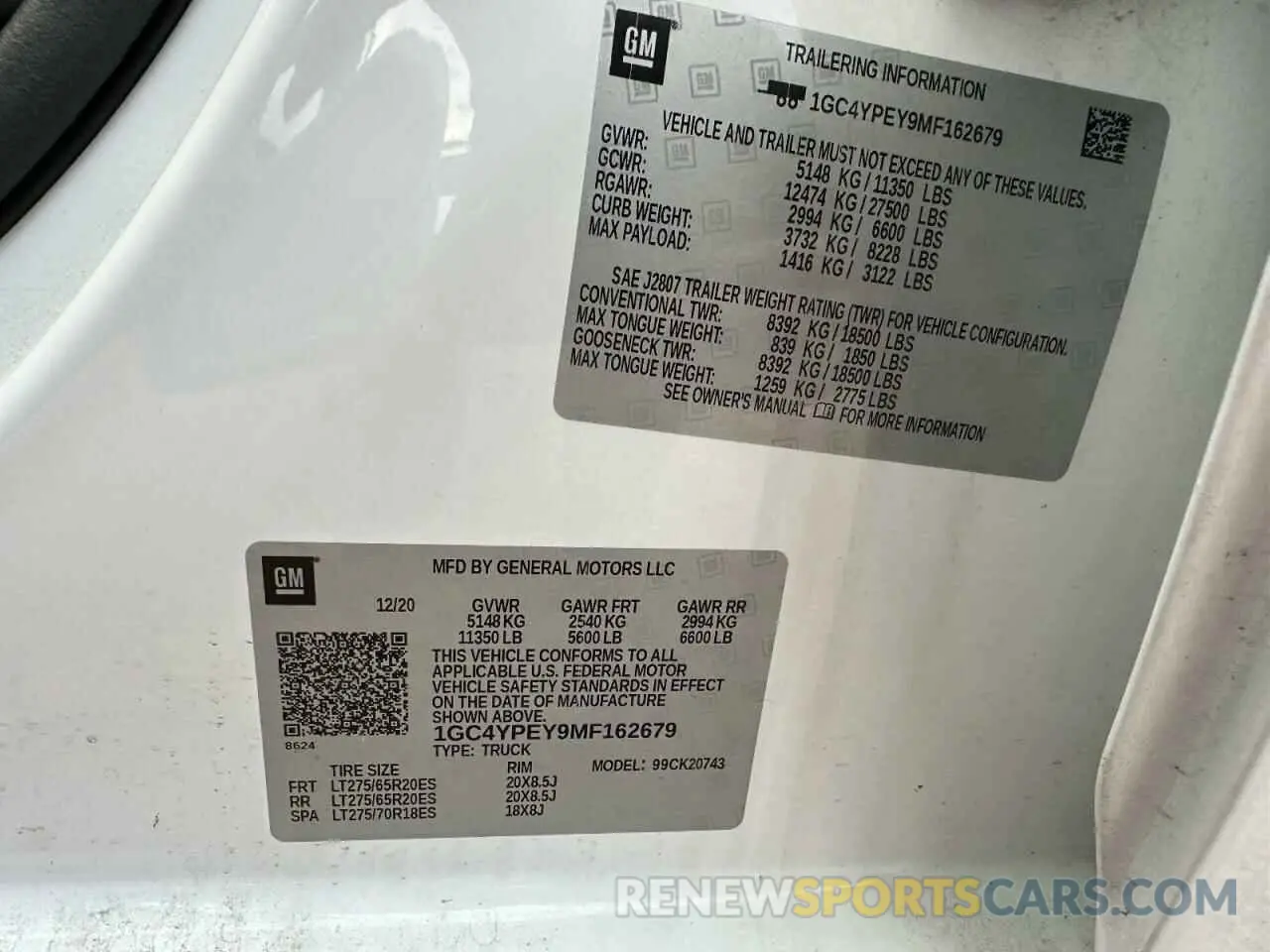10 Photograph of a damaged car 1GC4YPEY9MF162679 CHEVROLET ALL Models 2021