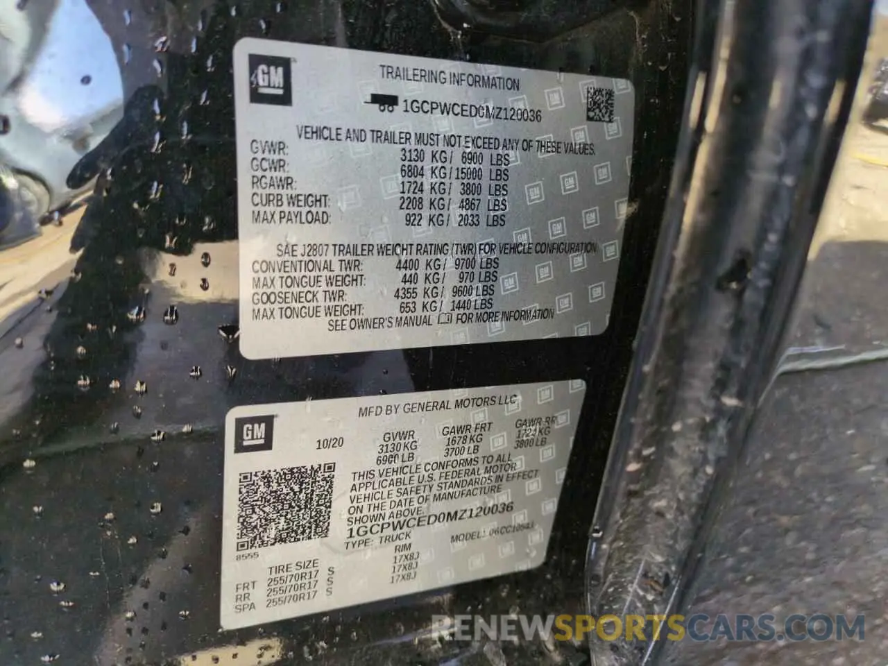 13 Photograph of a damaged car 1GCPWCED0MZ120036 CHEVROLET ALL Models 2021