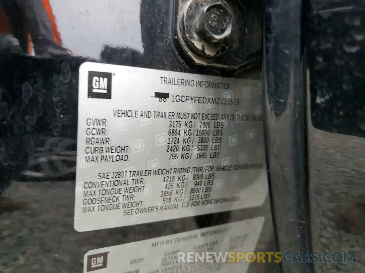 13 Photograph of a damaged car 1GCPYFEDXMZ130519 CHEVROLET ALL Models 2021