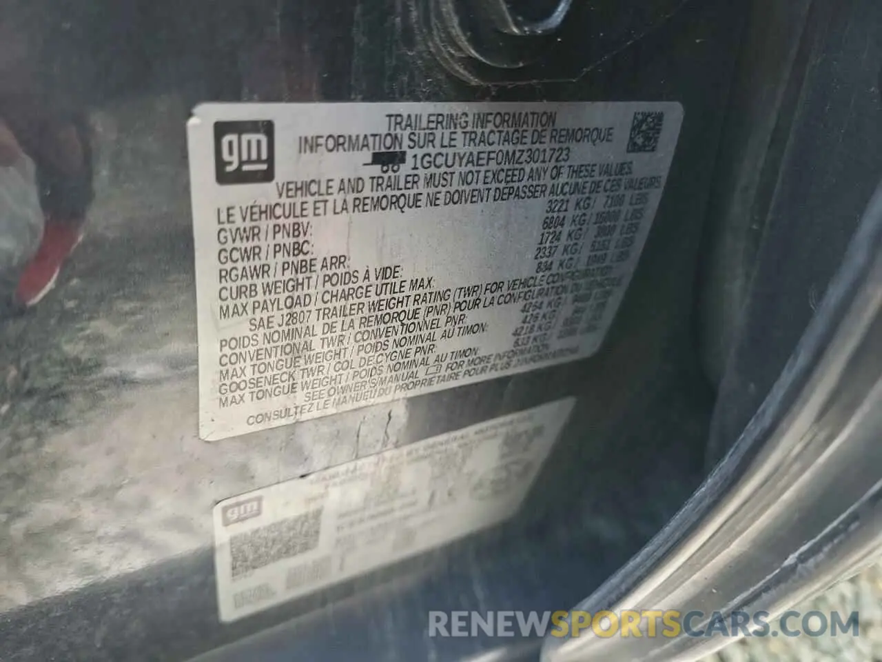 12 Photograph of a damaged car 1GCUYAEF0MZ301723 CHEVROLET ALL Models 2021