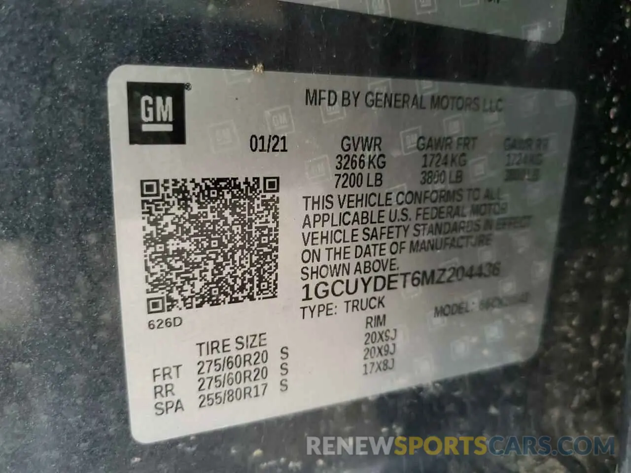 12 Photograph of a damaged car 1GCUYDET6MZ204436 CHEVROLET ALL Models 2021