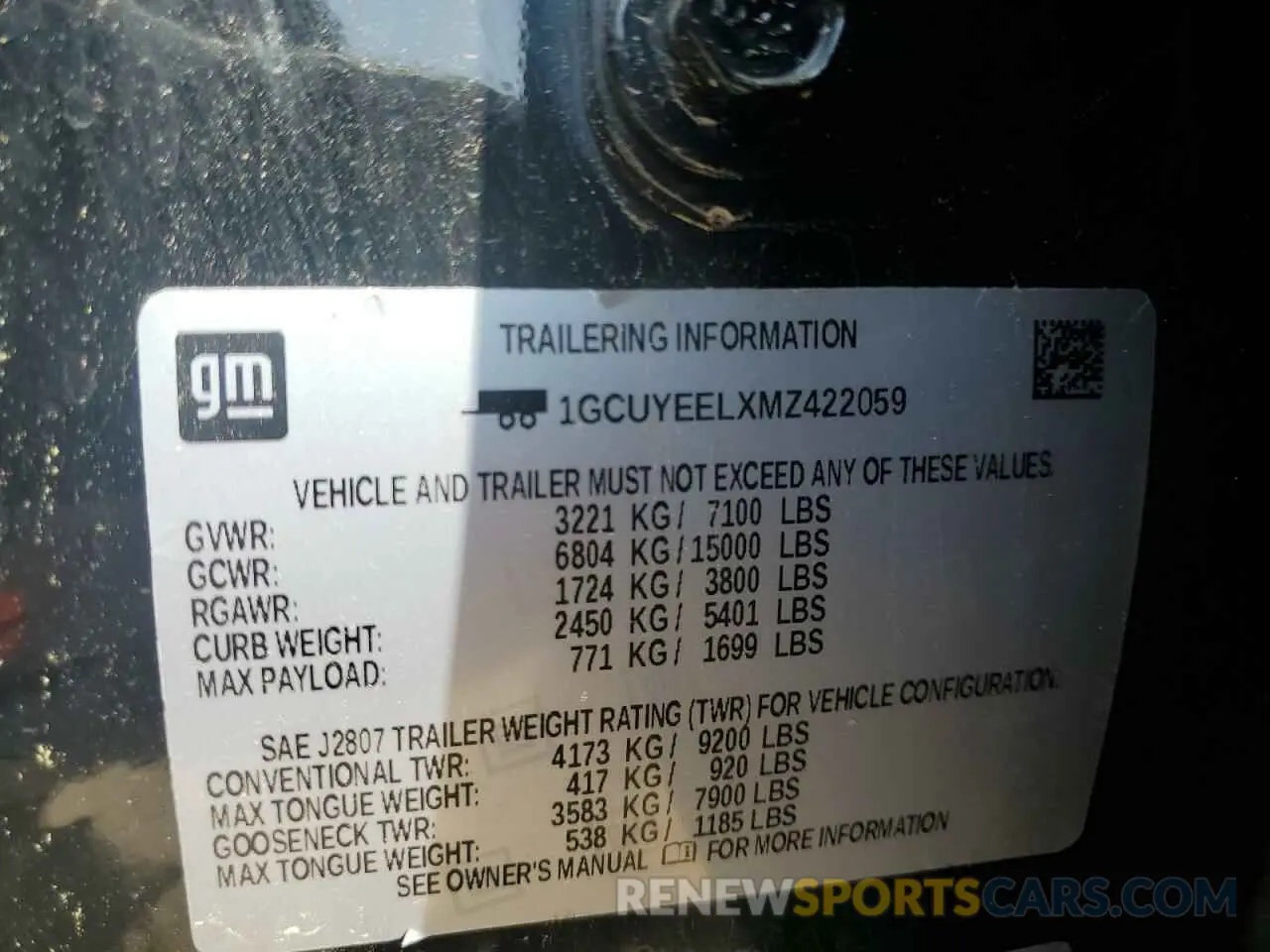 12 Photograph of a damaged car 1GCUYEELXMZ422059 CHEVROLET ALL Models 2021