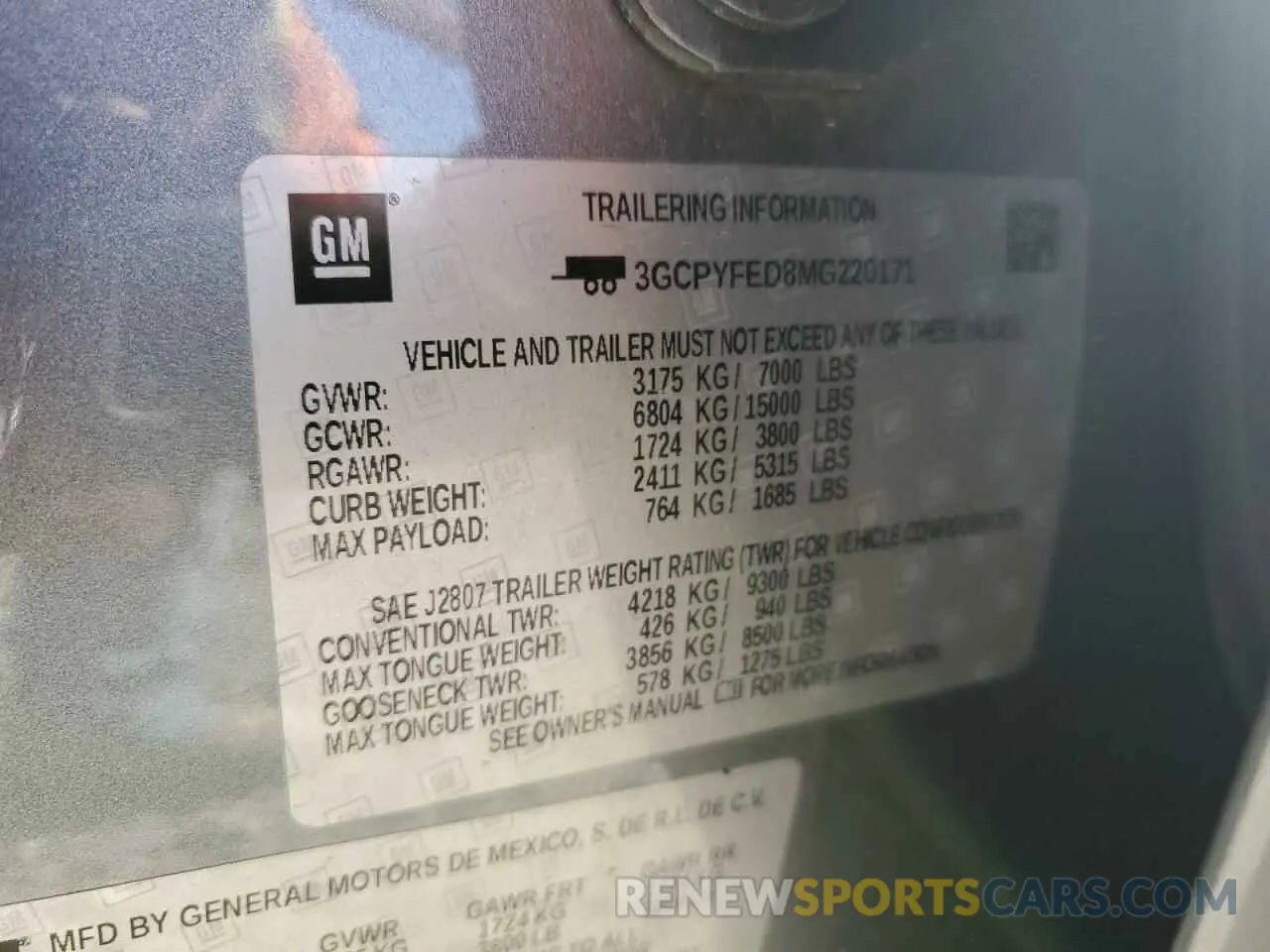 13 Photograph of a damaged car 3GCPYFED8MG220171 CHEVROLET ALL Models 2021
