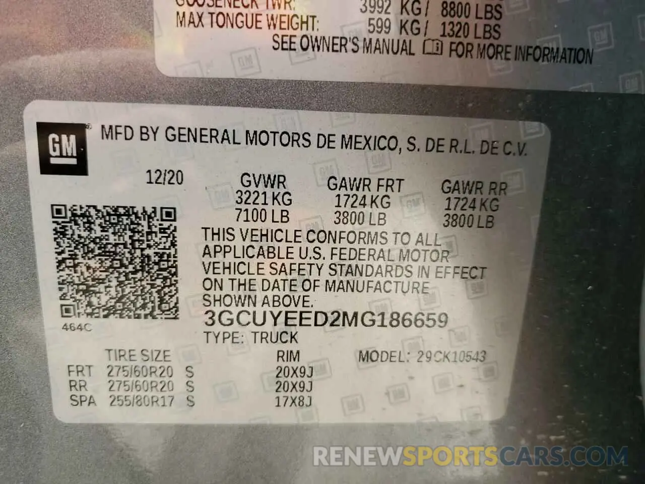 13 Photograph of a damaged car 3GCUYEED2MG186659 CHEVROLET ALL Models 2021