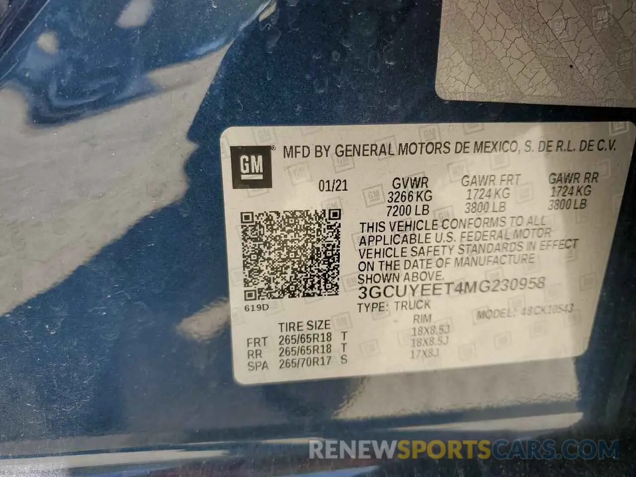 12 Photograph of a damaged car 3GCUYEET4MG230958 CHEVROLET ALL Models 2021